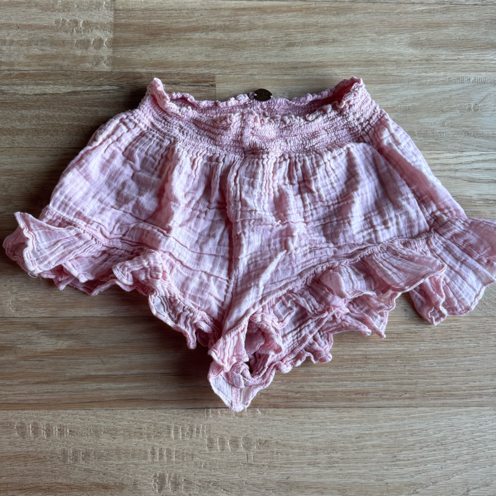 Free People Pink Ruffled Bottoms